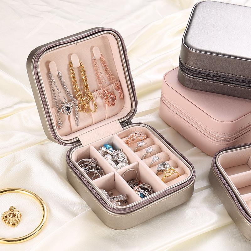 European Style Portable Zipper Storage Box for Jewelry