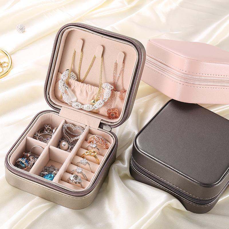 European Style Portable Zipper Storage Box for Jewelry