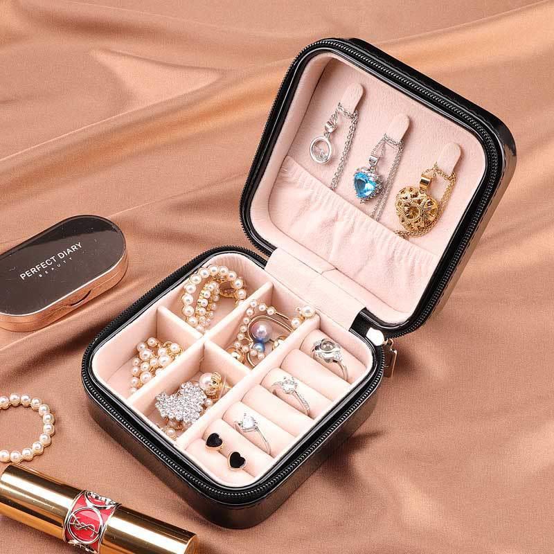 European Style Portable Zipper Storage Box for Jewelry