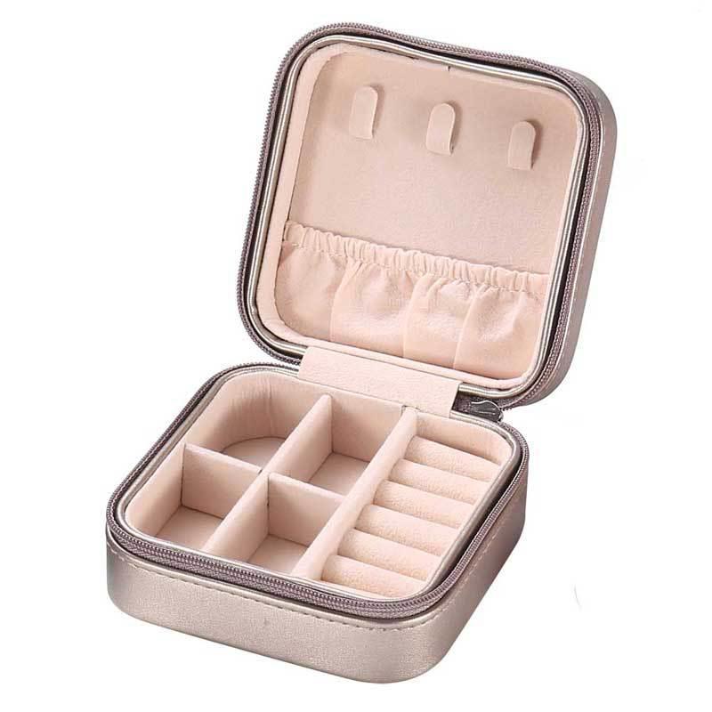 European Style Portable Zipper Storage Box for Jewelry