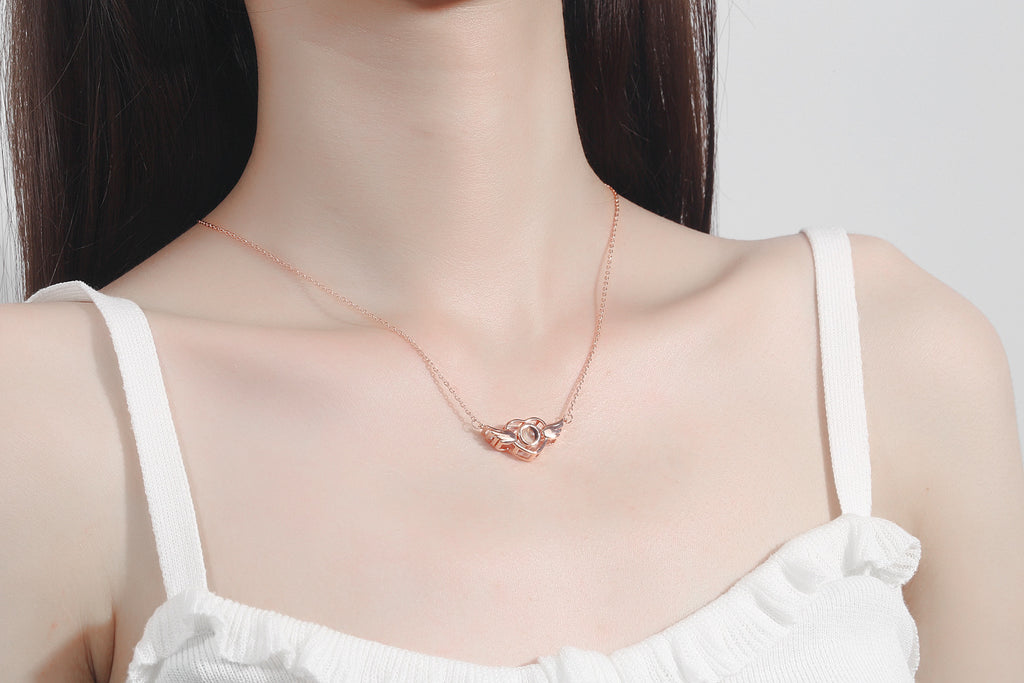 Angel Wings  Language I Love You Projection Necklace