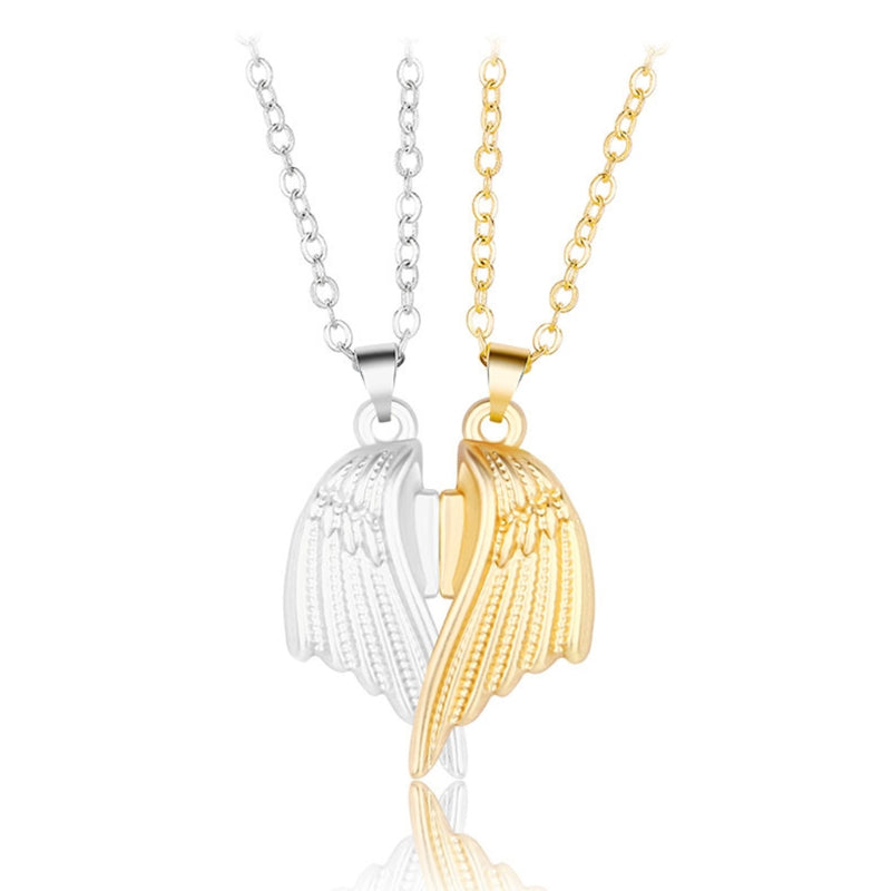 Angel Wings Magnet Attract Couple Necklace