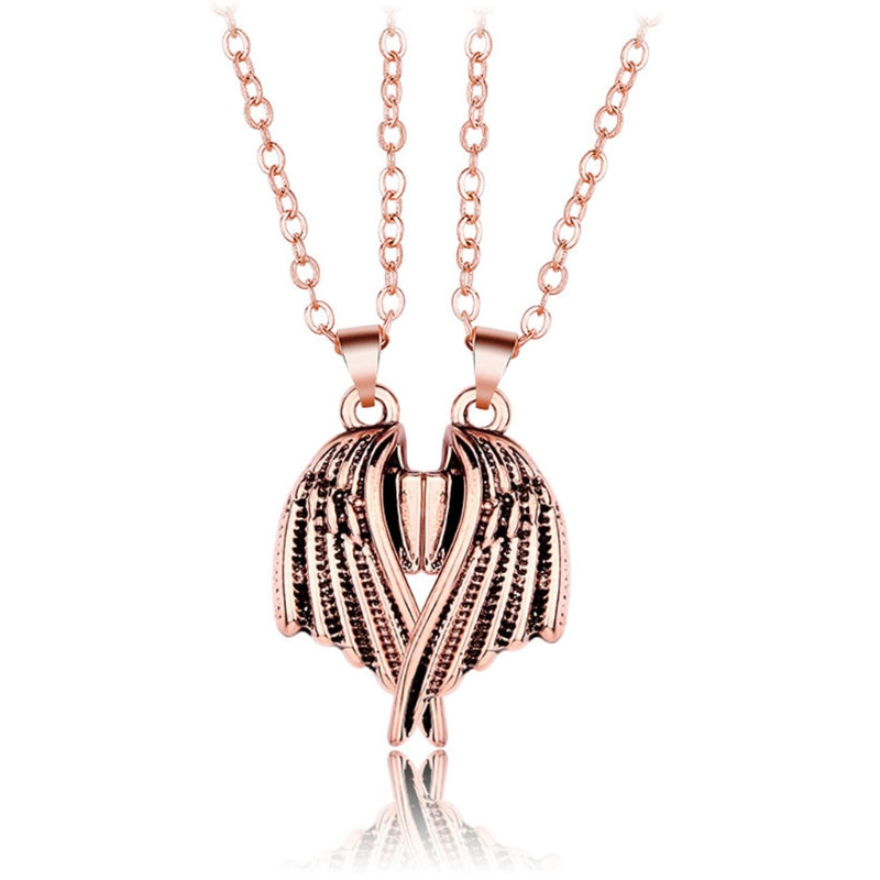 Angel Wings Magnet Attract Couple Necklace