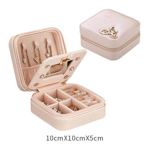 European Style Portable Zipper Storage Box for Jewelry